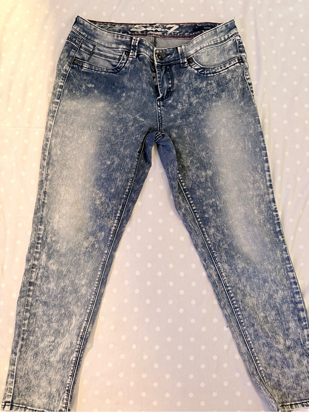 Women's Acid-Wash Seven7 Jeans- Leggings